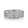 Fancy Wedding Ring in 14k White Gold with Round Natural Diamond at Gabriel & Co.