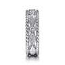 Fancy Wedding Ring in 14k White Gold with Round Natural Diamond at Gabriel & Co.
