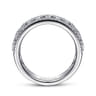Fancy Wedding Ring in 14k White Gold with Oval Natural Diamond at Gabriel & Co.