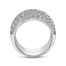 Fancy Wedding Ring in 14k White Gold with Round Natural Diamond at Gabriel & Co.