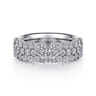 Fancy Wedding Ring in 14k White Gold with Round Natural Diamond at Gabriel & Co.