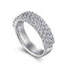 Fancy Wedding Ring in 14k White Gold with Round Natural Diamond at Gabriel & Co.