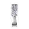 Fancy Wedding Ring in 14k White Gold with Round Natural Diamond at Gabriel & Co.