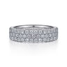 Fancy Wedding Ring in 14k White Gold with Round Natural Diamond at Gabriel & Co.