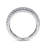 Fancy Wedding Ring in 14k White Gold with Round Natural Diamond at Gabriel & Co.