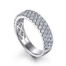 Fancy Wedding Ring in 14k White Gold with Round Natural Diamond at Gabriel & Co.