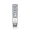 Fancy Wedding Ring in 14k White Gold with Round Natural Diamond at Gabriel & Co.