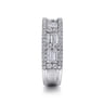 Fancy Wedding Ring in 14k White Gold with Baguette Natural Diamond at Gabriel & Co.