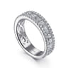 Fancy Wedding Ring in 14k White Gold with Baguette Natural Diamond at Gabriel & Co.