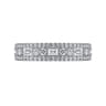 Fancy Wedding Ring in 14k White Gold with Baguette Natural Diamond at Gabriel & Co.