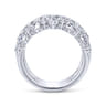 Fancy Wedding Ring in 14k White Gold with Pear Natural Diamond at Gabriel & Co.
