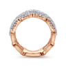 Fancy Wedding Ring in 14k White/Rose Gold with Round Natural Diamond at Gabriel & Co.