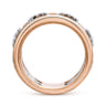 Fancy Wedding Ring in 14k White/Rose Gold with Round Natural Diamond at Gabriel & Co.