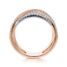 Fancy Wedding Ring in 14k White/Rose Gold with Round Natural Diamond at Gabriel & Co.
