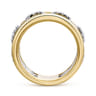 Fancy Wedding Ring in 14k Yellow/white Gold with Round Natural Diamond at Gabriel & Co.