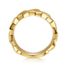 Wide 14K Yellow Gold Chain Link Band in High Polished Finish