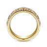 Fancy Wedding Ring in 14k Yellow Gold with Round Natural Diamond at Gabriel & Co.