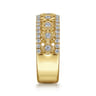 Fancy Wedding Ring in 14k Yellow Gold with Round Natural Diamond at Gabriel & Co.