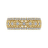 Fancy Wedding Ring in 14k Yellow Gold with Round Natural Diamond at Gabriel & Co.