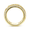 Fancy Wedding Ring in 14k Yellow Gold with Princess Cut Natural Diamond at Gabriel & Co.