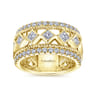 Fancy Wedding Ring in 14k Yellow Gold with Princess Cut Natural Diamond at Gabriel & Co.