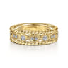 Fancy Wedding Ring in 14k Yellow Gold with Round Natural Diamond at Gabriel & Co.