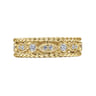 Fancy Wedding Ring in 14k Yellow Gold with Round Natural Diamond at Gabriel & Co.