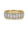 Fancy Wedding Ring in 14k Yellow Gold with Oval Natural Diamond at Gabriel & Co.