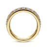Fancy Wedding Ring in 14k Yellow Gold with Oval Natural Diamond at Gabriel & Co.