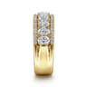 Fancy Wedding Ring in 14k Yellow Gold with Oval Natural Diamond at Gabriel & Co.