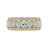Fancy Wedding Ring in 14k Yellow Gold with Oval Natural Diamond at Gabriel & Co.