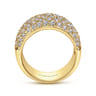 Fancy Wedding Ring in 14k Yellow Gold with Round Natural Diamond at Gabriel & Co.