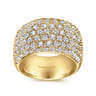 Fancy Wedding Ring in 14k Yellow Gold with Round Natural Diamond at Gabriel & Co.