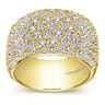 Fancy Wedding Ring in 14k Yellow Gold with Round Natural Diamond at Gabriel & Co.