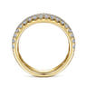 Fancy Wedding Ring in 14k Yellow Gold with Round Natural Diamond at Gabriel & Co.