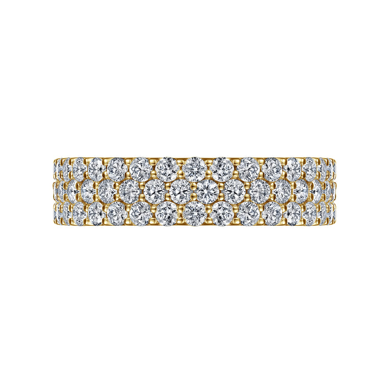Fancy Wedding Ring in 14k Yellow Gold with Round Natural Diamond at Gabriel & Co. - Shot 6