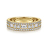Fancy Wedding Ring in 14k Yellow Gold with Baguette Natural Diamond at Gabriel & Co.