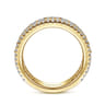 Fancy Wedding Ring in 14k Yellow Gold with Baguette Natural Diamond at Gabriel & Co.