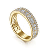 Fancy Wedding Ring in 14k Yellow Gold with Baguette Natural Diamond at Gabriel & Co.