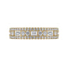 Fancy Wedding Ring in 14k Yellow Gold with Baguette Natural Diamond at Gabriel & Co.