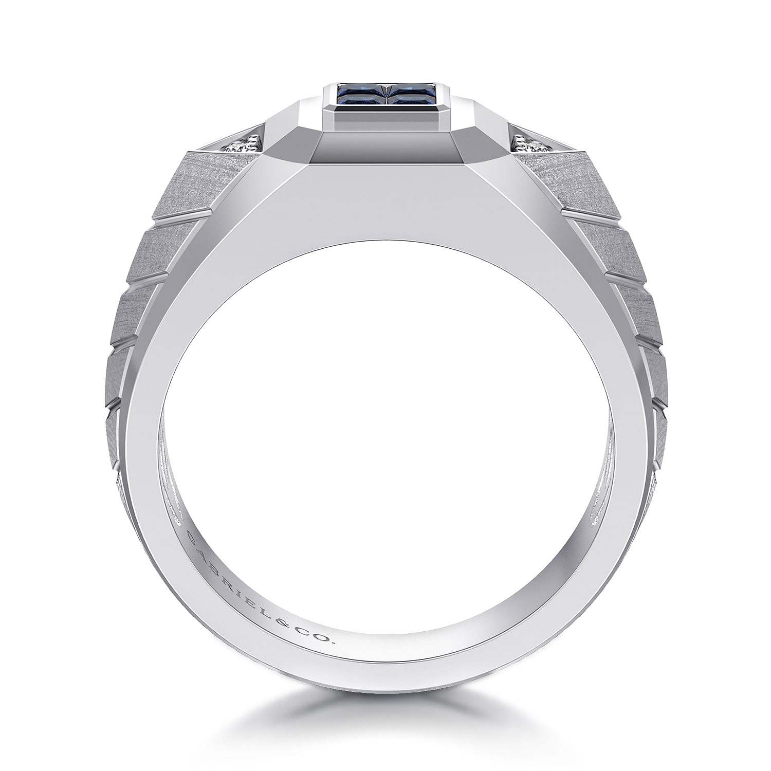 Wide-925-Sterling-Silver-Chevron-Mens-Ring-with-Sapphire-in-High-Polished-Finish2