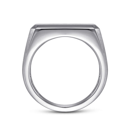 Wide 925 Sterling Silver North Star Ring in Satin Finish