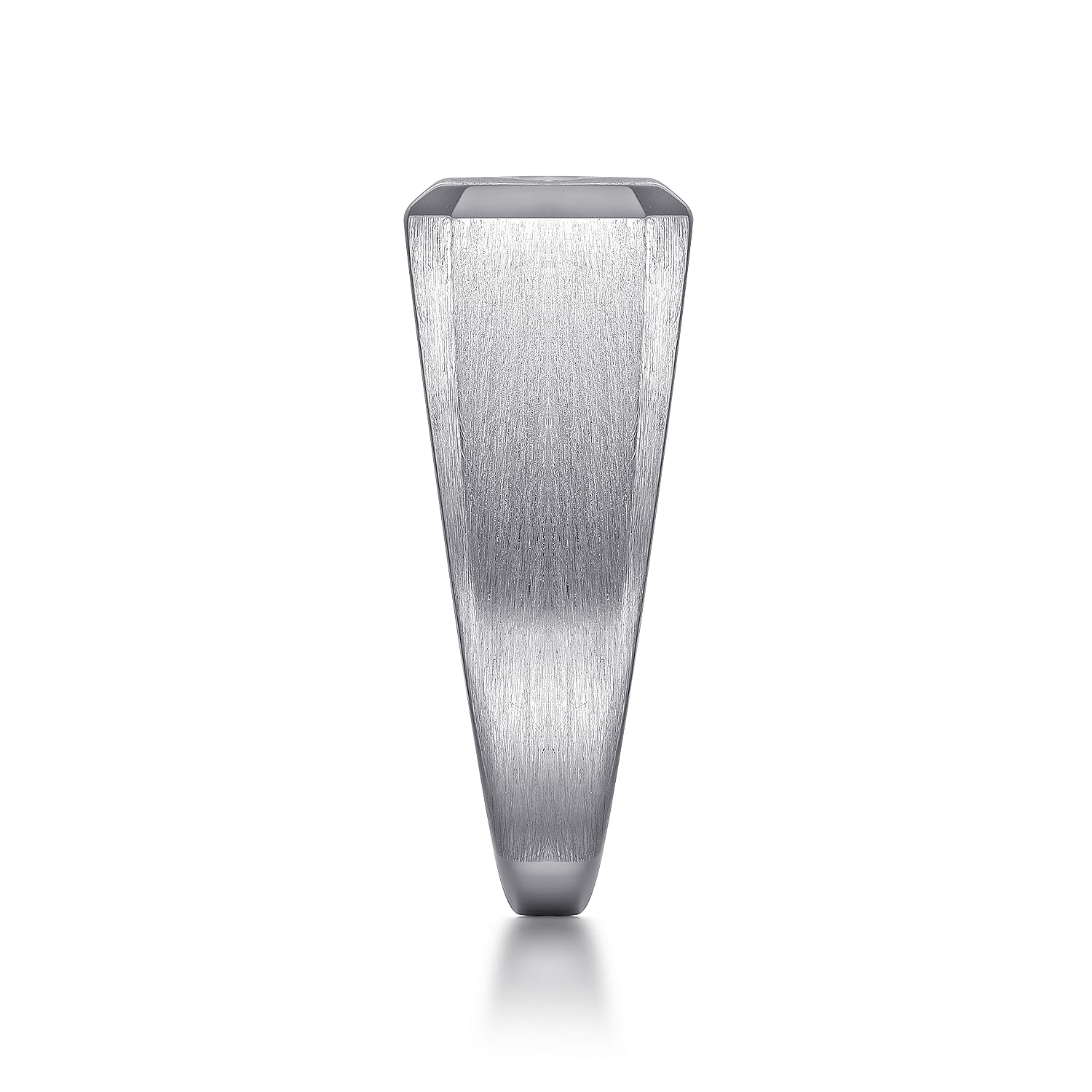 Wide 925 Sterling Silver North Star Ring in Satin Finish
