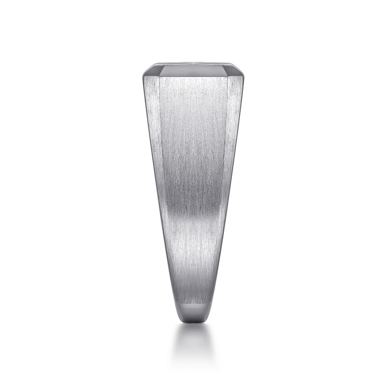 Wide 925 Sterling Silver North Star Ring in Satin Finish - 0.06 ct - Shot 4
