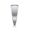 Wide 925 Sterling Silver North Star Ring in Satin Finish - 0.06 ct