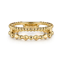 Wide Band Easy-Stack Ring 14K Yellow Gold Bujukan