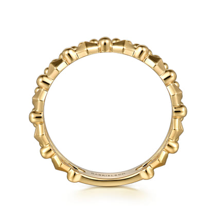 Wide Band Easy-Stack Ring 14K Yellow Gold Bujukan