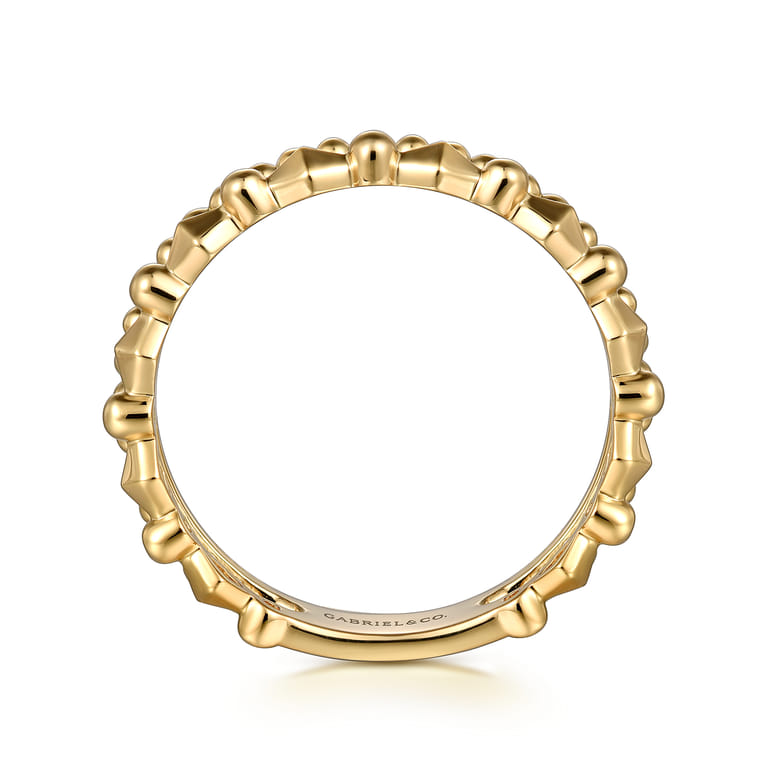 Wide Band Easy-Stack Ring 14K Yellow Gold Bujukan - Shot 2