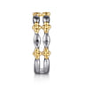 Wide Band Easy-Stack Ring 14K Yellow Gold and 925 Sterling Silver Bujukan