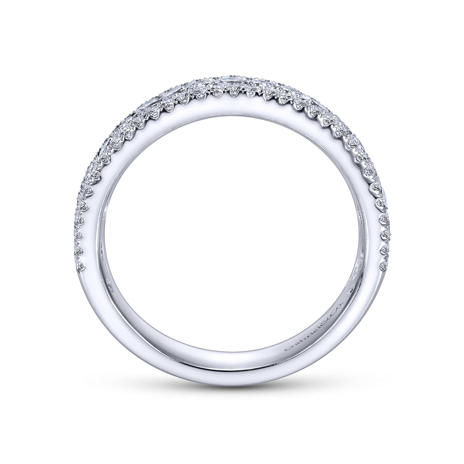 Wide Platinum Diamond Anniversary Band